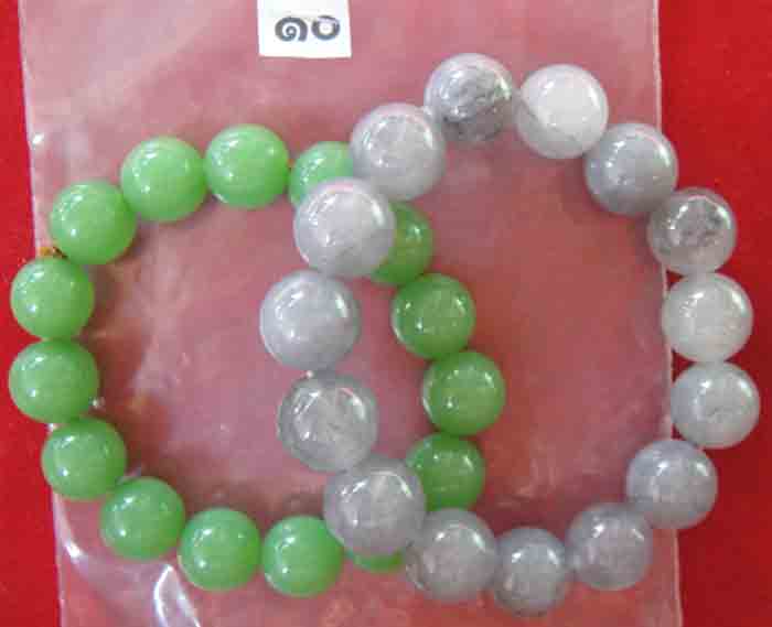 (((วัดใจเคาะเดียวแดง)))สร้อยข้อมือหินอัญมณี (Lucky stone)" แก้ปีชง 2558 ขนาด 13 ม.ม. สวยจริง ถูกๆ...