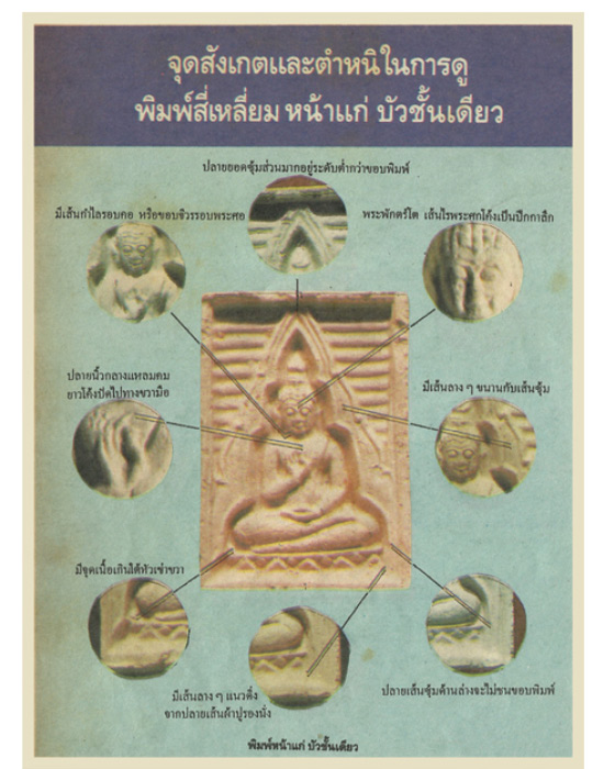 พระวัดปากนํ้ารุ่น4พิมพ์สี่เหลี่ยม(หน้าแก่บัวชั้นเดียว),มีบัตรรับประกันครับ/วบ39