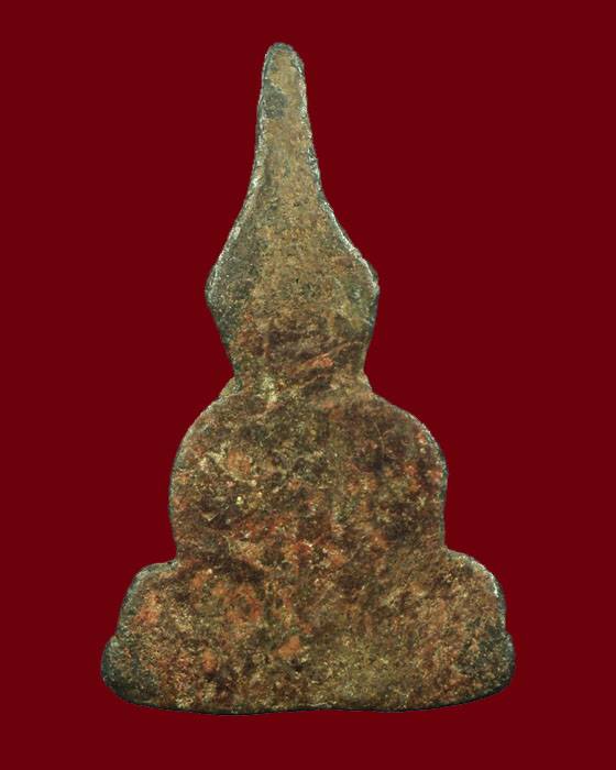 ท่ากระดาน หลวงพ่อนารถ วัดศรีโลหะฯ พิมพ์เล็ก ตะกั่วสนิมแดงๆ ลงทอง (พระหนา)กาญจนบุรี