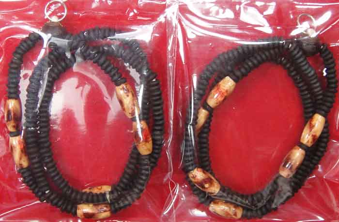 (((วัดใจเคาะเดียว10 บาทแดง)))สร้อยผสมเม็ดกะลาตาเดียว+หัวกลางไม้มงคล ความยาว ๒๕ นิ้ว แบบ ๑ ห่วง ๒ เส้