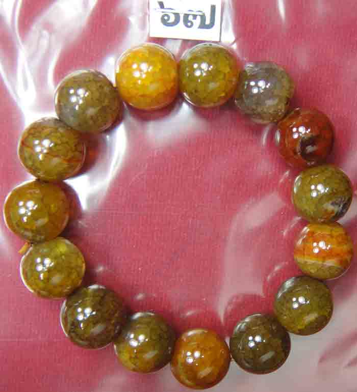 สร้อยข้อมือหินสีอัญมณีจีน แก้ปีชง 2558 ขนาด 13 ม.ม. สวยจริง ถูกกว่า... ลองดู