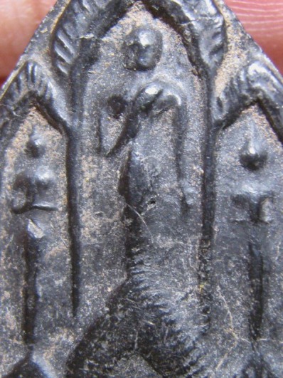 พระผงใบลานพิมพ์สิบทัศน์สองหน้า เนื้อผงใบลาน หลวงพ่อเงิน วัดด อนยายหอม จ.นครปฐม พอสวย