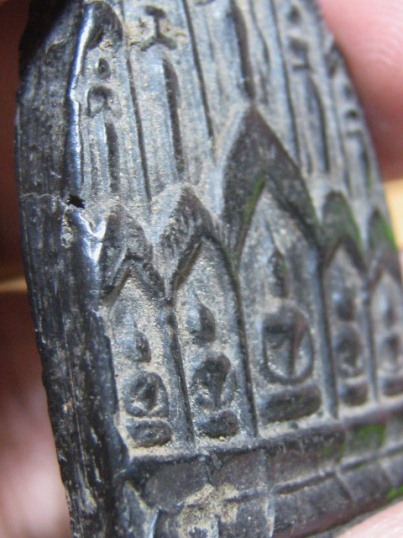 พระผงใบลานพิมพ์สิบทัศน์สองหน้า เนื้อผงใบลาน หลวงพ่อเงิน วัดด อนยายหอม จ.นครปฐม พอสวย