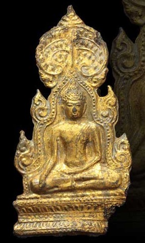 พระซุ้มร่มโพธิ์ใหญ่ เนื้อชินเงิน กรุวัดราชบูรณะ จ.พระนครศรีอยุธยา แท้ดูง่ายทองเดิมจากกรุ