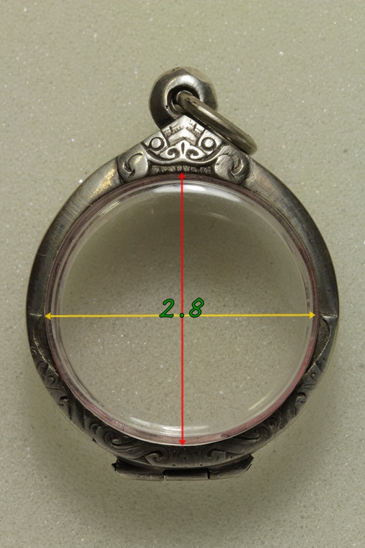 ตลับเงินทรงกลม ใส่พระตามขนาด