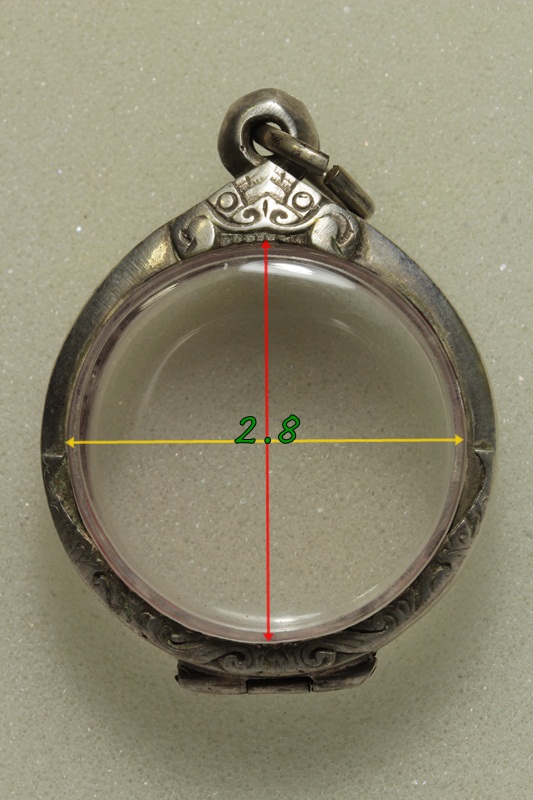 ตลับเงินทรงกลม ใส่พระตามขนาด