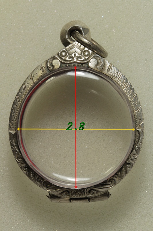 ตลับเงินทรงกลม ใส่พระตามขนาด