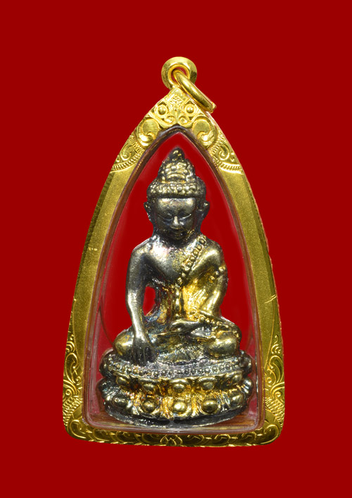 พระกริ่งชินบัญชร รุ่นมงคลศิลาฤกษ์ หลวงปู่ทิม วัดละหารไร่ จ.ระยอง 2537 กะไหล่2กษัตริย์ ทอง+เงิน