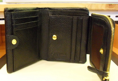 กระเป๋าสตางค์ 15/16 หนังแท้ สีดำ