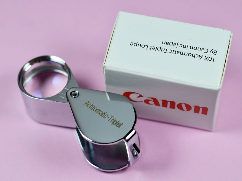 กล้องส่องพระมาใหม่ล่าสุด.Canon achromatic lens 10x18mm พร้อมซองหนังและจัดส่งแบบ EMS