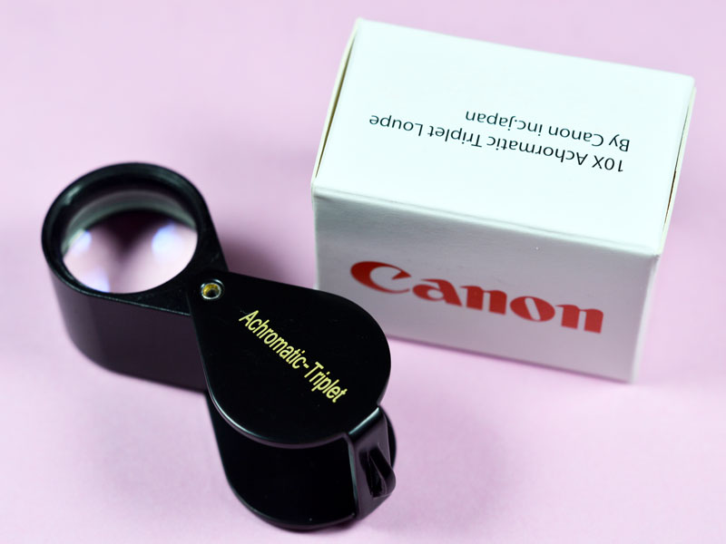 กล้องส่องพระมาใหม่ล่าสุด.Canon achromatic lens 10x18mm พร้อมซองหนังและจัดส่งแบบ EMS