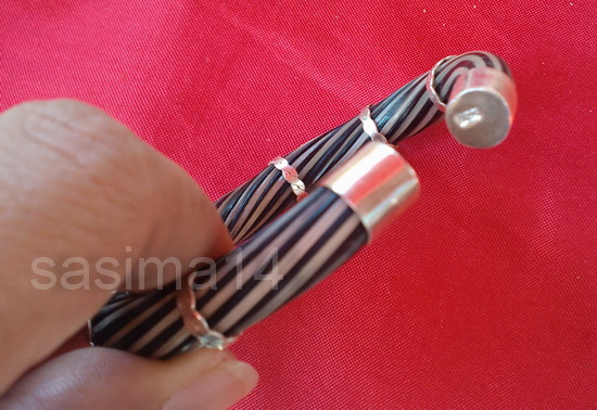 กำไลขนหางช้าง  หุ้มด้วยเงินแท้ 92.5%