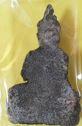 พระอู่ทองบัวสองชั้น กรุวัดราชบูรณะ จ.อยุธยา เนื้อชินเงิน พร้อมบัตร