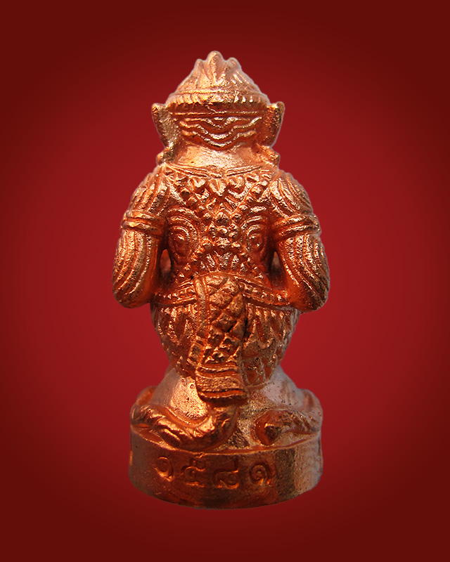 หนุมานมหาปราบไพรี หลวงปู่บัว ถามโก เนื้อทองแดงนอก ก้นอุดผงผสมสีผึ้งหลวงปู่บัว กล่องเดิม