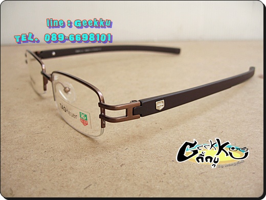 กรอบ แว่นตา Tag (Tag-03) ทรงครึ่งกรอบสีน้ำตาล 