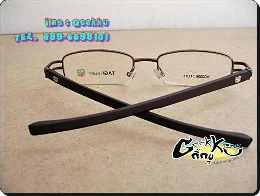 กรอบ แว่นตา Tag (Tag-03) ทรงครึ่งกรอบสีน้ำตาล 