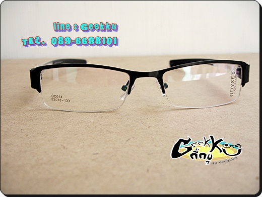 กรอบแว่น ODYSEY.. ทรงครึ่งกรอบ สีดำ 