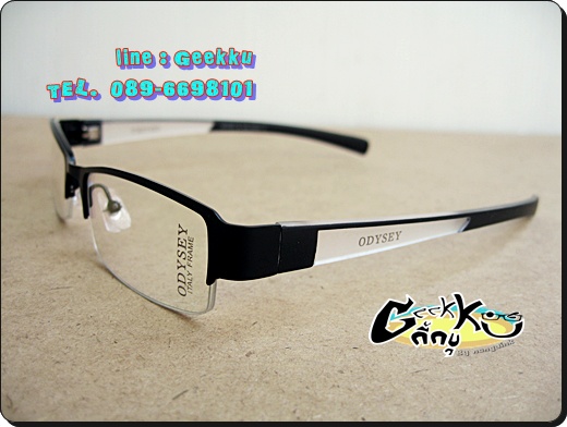 กรอบแว่น ODYSEY.. ทรงครึ่งกรอบ สีดำ 