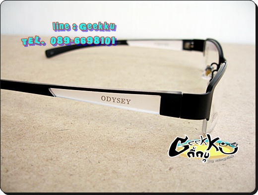 กรอบแว่น ODYSEY.. ทรงครึ่งกรอบ สีดำ 