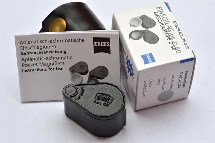 กล้องลาย Zeiss D80 เลนส์แก้วใส 3ชั้นเคลือบโค๊ดตัดแสง Achroma tic Triplet Loupe ++ AAA++ซองหนัง