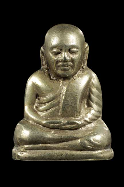 รูปหล่อหลวงพ่อเงิน ปี 15 พิมพ์คอแอล เนื้ออาป้าก้า