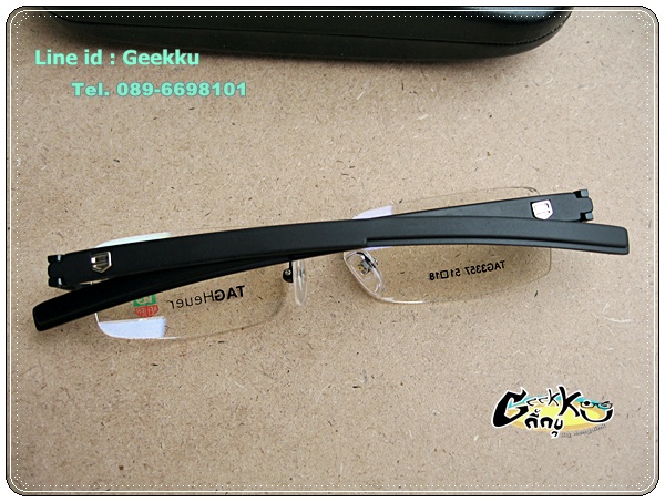 กรอบแว่นตา Tag ทรงเจาะน๊อต สีดำ 