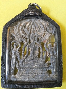 พระปรุหนัง พิมพ์บัวเบ็ด เนื้อชินเงิน  กรุวัดราชบูรณะ จ.พระนครศรีอยุธยา