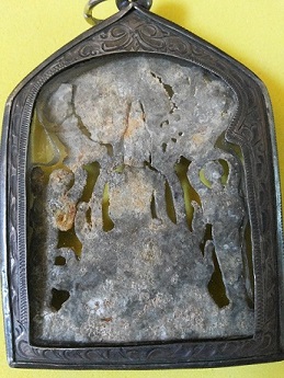 พระปรุหนัง พิมพ์บัวเบ็ด เนื้อชินเงิน  กรุวัดราชบูรณะ จ.พระนครศรีอยุธยา