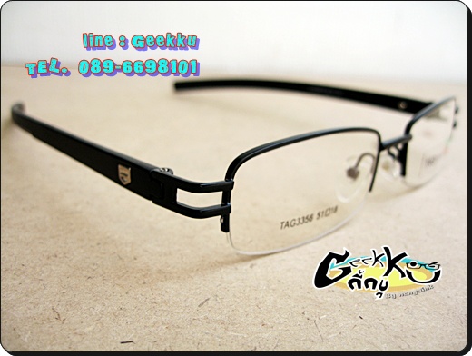 กรอบ แว่นตา Tag (Tag-04) ทรงครึ่งกรอบสีดำ  