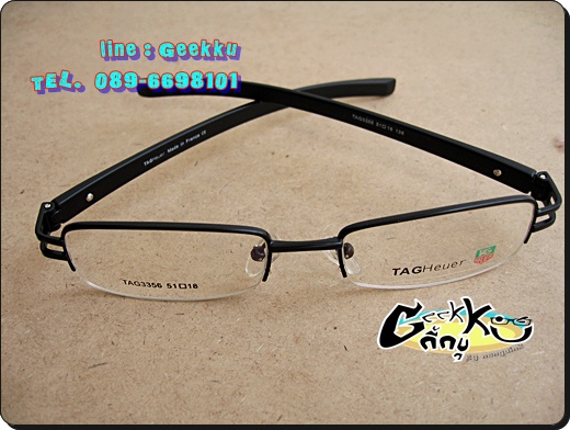 กรอบ แว่นตา Tag (Tag-04) ทรงครึ่งกรอบสีดำ  