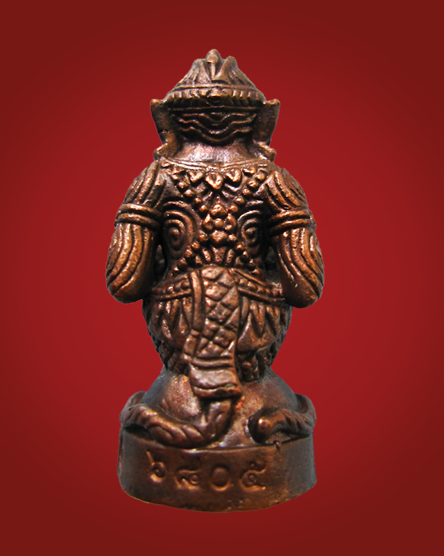 หนุมานมหาปราบไพรี หลวงปู่บัว ถามโก เนื้อสัมฤทธิ์ ก้นอุดผงผสมสีผึ้งหลวงปู่บัว กล่องเดิม