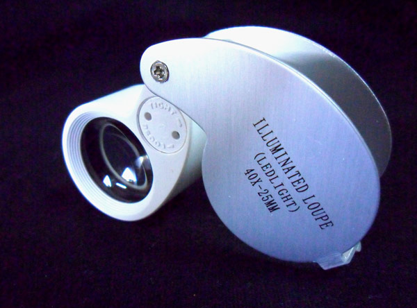 $$กล้องส่องพระแบบมีไฟ ILLUMINATEDLOUPE LEDLIGHTขนาด40x-25m.mแบบมีไฟ LED $$