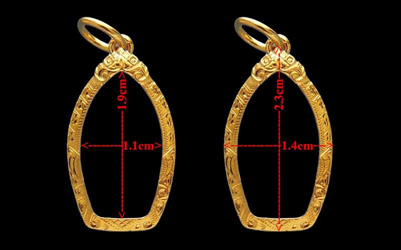 กรอบทอง ยกซุ้ม มือ1ใส่ พระปรกใบมะขาม หลวงปู่หมุน วัดบ้านจาน จ.ศรีสะเกษ น้ำหนัก1.23กรัม