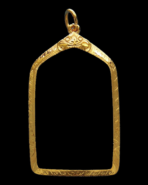 กรอบทอง ยกซุ้ม มือ1ใส่ เหรียญห้าเหลี่ยม หลวงปู่ทวด วัดช้างให้ จ.ปัตตานี 2508 น้ำหนัก2.42กรัม