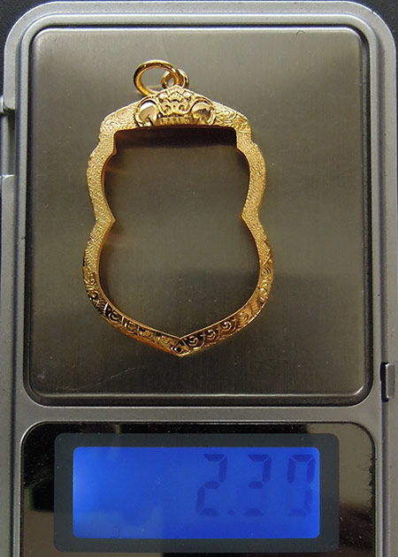 กรอบทอง ยกซุ้ม มือ1ใส่ เหรียญเสมารุ่น3, พุฒซ้อน, เลื่อนสมณศักดิ์, หัวโต หลวงปู่ทวด วัดช้างให้2.30g