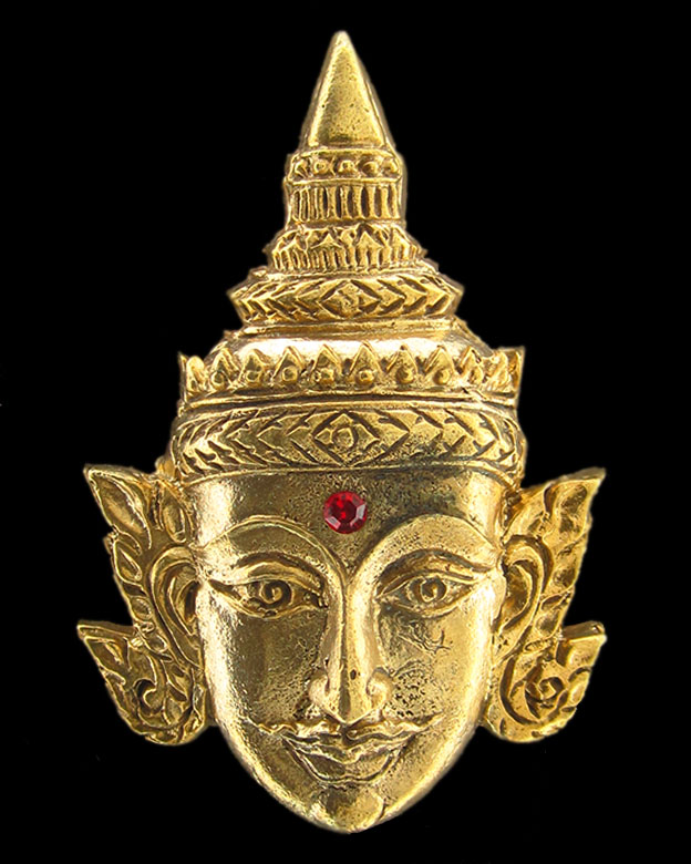 เศียรพระลักษณ์หน้าทอง พระอาจารย์พรสิทธิ์ วัดสว่างอารมณ์ เนื้อทองแบบโบราณ