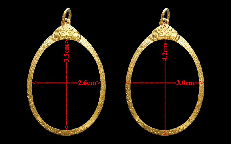 กรอบทอง ยกซุ้ม มือ1ใส่ เหรียญปรก8รอบ ปรกไตรมาส ห่วงเชื่อม เจริญพร วัดยายร้า หลวงปู่ทิม2.24g