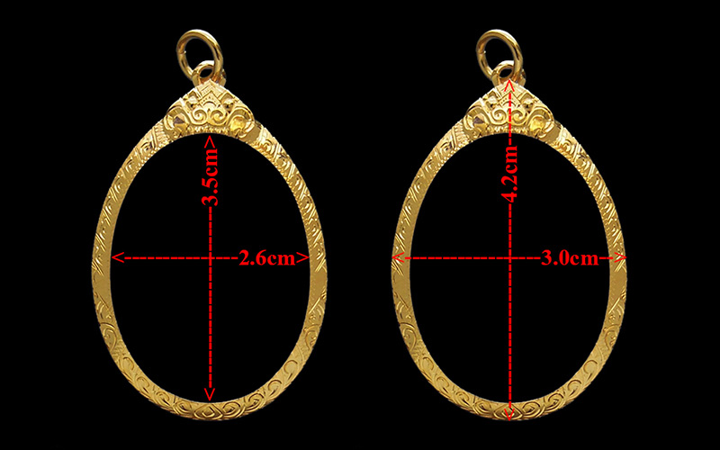 กรอบทอง ยกซุ้ม มือ1ใส่ เหรียญปรก8รอบ ปรกไตรมาส ห่วงเชื่อม เจริญพร วัดยายร้า หลวงปู่ทิม2.30g