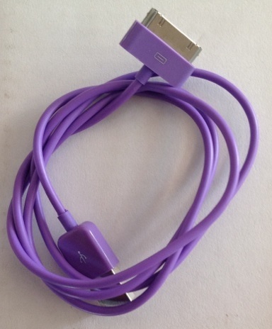 สายชาร์ต ไอแพด ไอโฟน4 สีม่วง