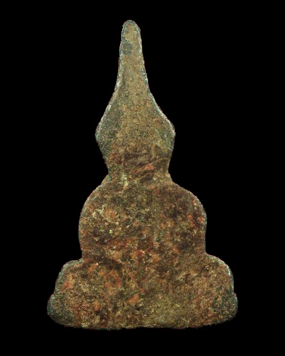 ท่ากระดาน หลวงพ่อนารถ วัดศรีโลหะฯ พิมพ์เล็ก ตะกั่วสนิมแดงๆ ปิดทอง (พระหนา)กาญจนบุรี