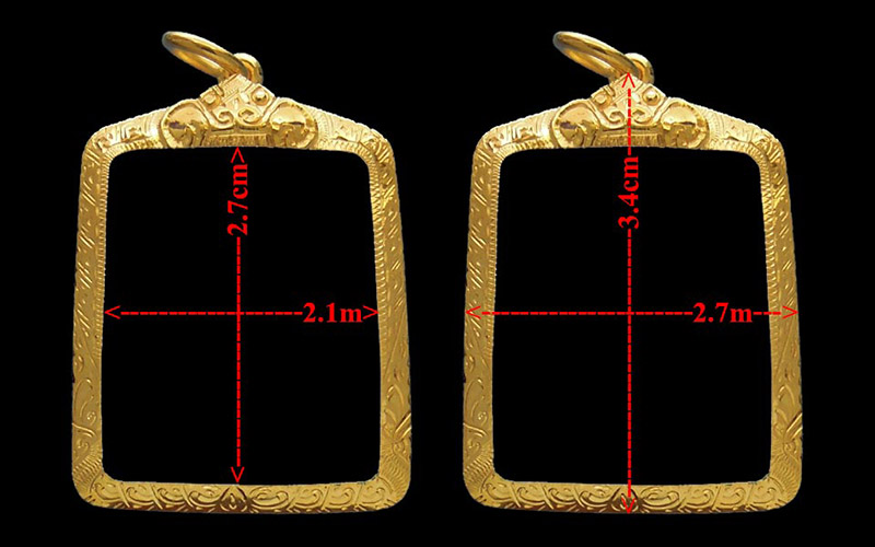 กรอบทองยกซุ้ม มือ1ใส่ พระคำข้าว, คำหมาก หลวงพ่อฤาษีลิงดำ วัดท่าซุง จ.อุทัยธานีน้ำหนัก2.84กรัม