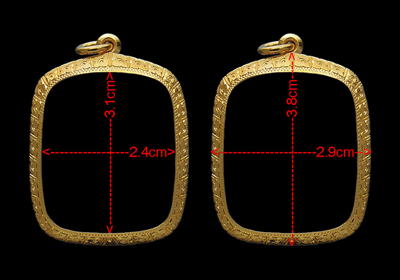 กรอบทองหนาหนา มือ1 ใส่ พระหลวงพ่อปาน วัดบางนมโค จ.อยุธยา หนัก3.95กรัม