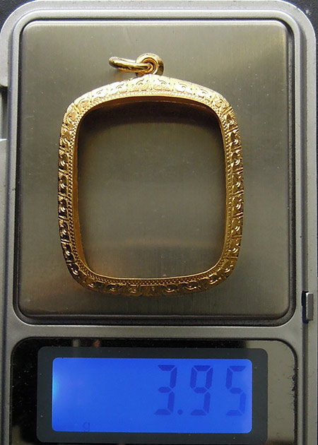 กรอบทองหนาหนา มือ1 ใส่ พระหลวงพ่อปาน วัดบางนมโค จ.อยุธยา หนัก3.95กรัม