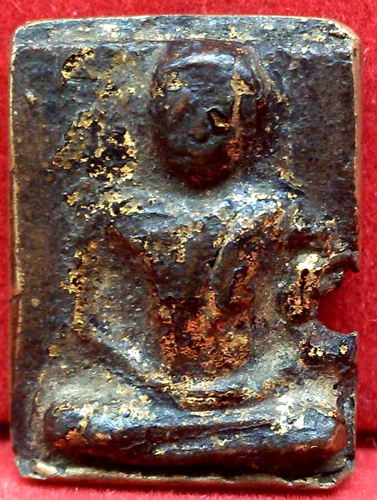 *พิมพ์สมาธิ หล่อโบราณ รัตนโกสินทร์ ตัดเดี่ยว เนื้อทองผสม*