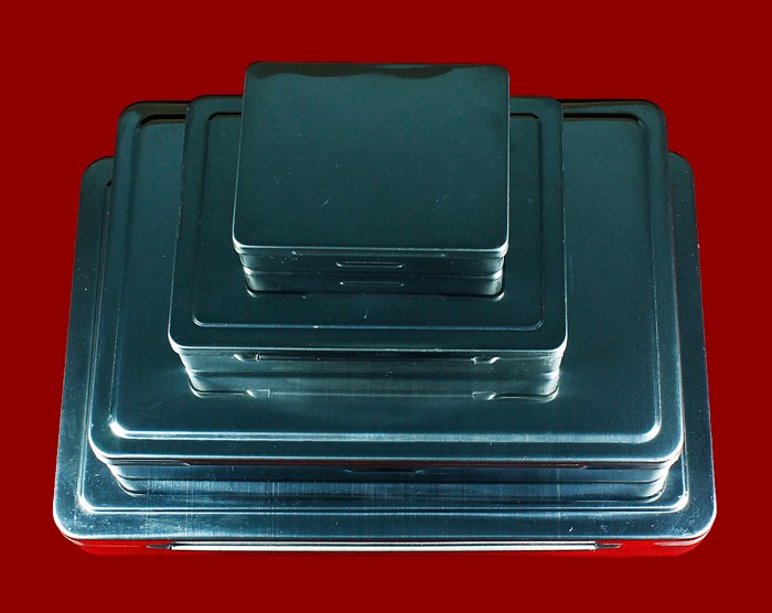 กล่องสแตนเลสใส่พระ (เนื้อโลหะหนา) คละขนาด 5 แบบ 5 ใบ ใราคาพิเศษ 320 บาทพร้อมจัดส่ง