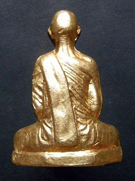 รูปหล่อปั๊ม หลวงพ่อเดิม วัดหนองโพ  เนื้อทองเหลืองกะไหล่ทอง สวย 
