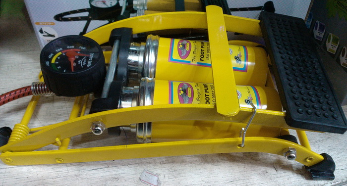 ที่สูบลมแบบเท้าเหยียบ ลูกสูบคู่ ลมเต็มเร็วทันใจ