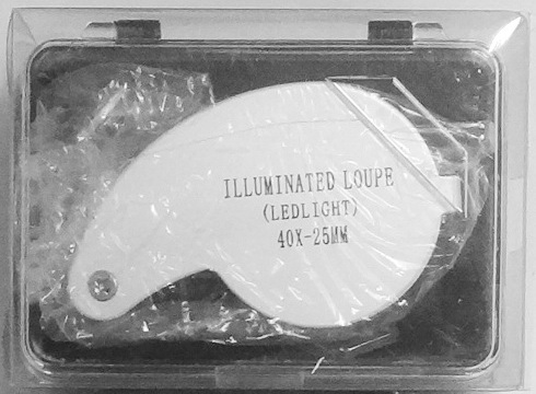 ## วัดใจ เคาะเดียว ## กล้อง ส่องพระ แบบมีไฟ LED 40x25 MM -- 128 บาท --