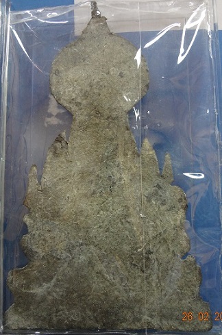 "พระปรกโพธิ์ซุ้มบัลลังก์ พิมพ์ใหญ่ เนื้อชินเงิน กรุวัดราชบูรณะ จ.อยุธยา พร้อมบัตรรับรองครับ"