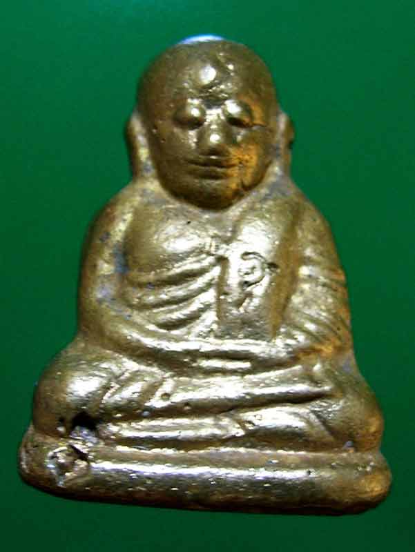 พระรูปหล่อหลวงพ่อเงิน รุ่นฟ้าคำรณ พิมพ์ใหญ่ เนื้อโลหะเก่า จัดสร้างปี 2534